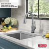 Lavabo de cocina tipo estación de trabajo con un receptáculo de acero inoxidable calibre 16 de 23" de montaje bajo encimera, con reborde WorkFlow™ y accesorios